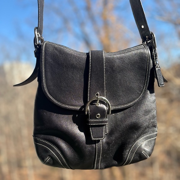 Vintage Coach Soho Flap Crossbody | 9480 | Black Hangtag | Great Condition - Picture 2 of 10